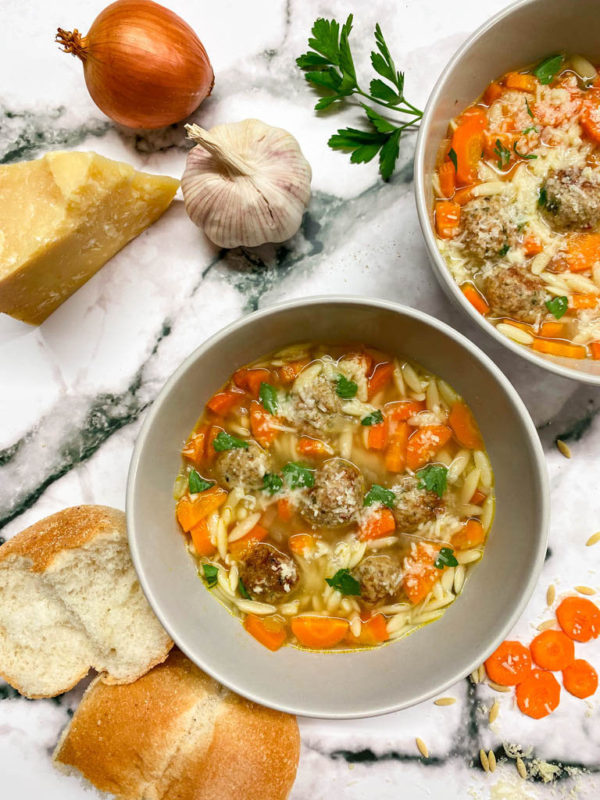 Turkey Meatball Orzo Soup Easy Kid Friendly Dinner! fed by sab