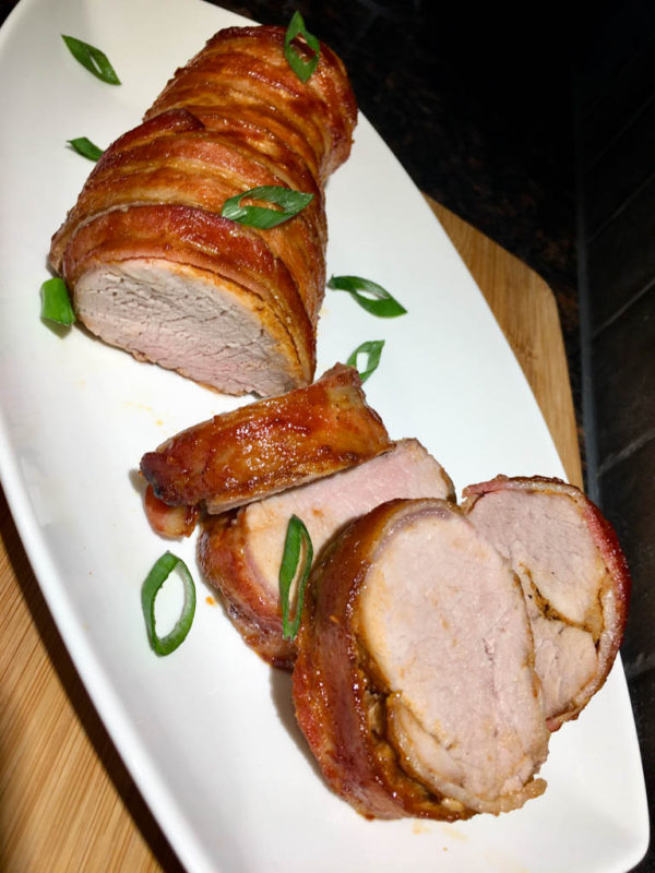 Bacon Wrapped Pork Tenderloin - Easy Dinner - fed by sab