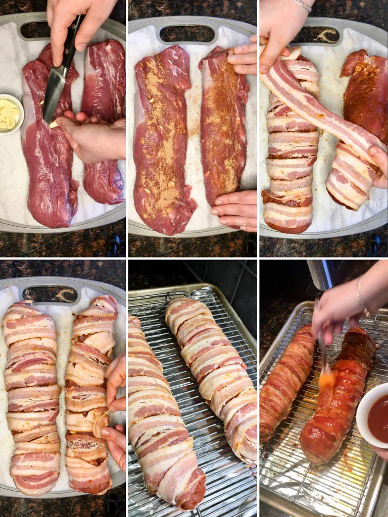 steps for making bacon wrapped pork tenderloin