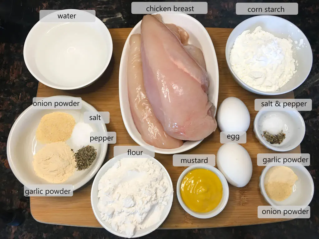 ingredients to make chicken nuggets