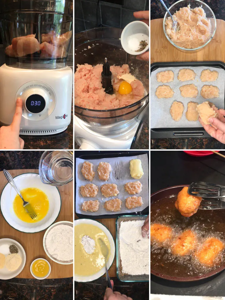 steps to make chicken nuggets