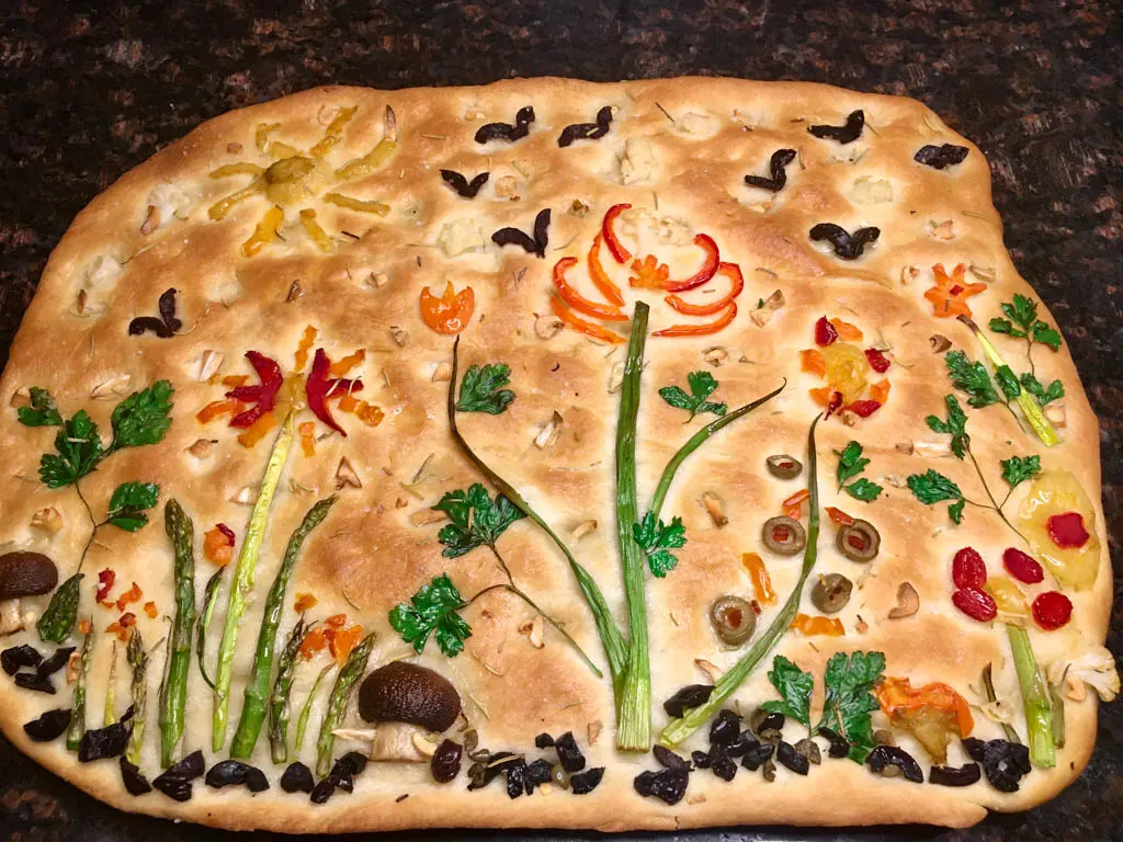 Focaccia Bread on a plate