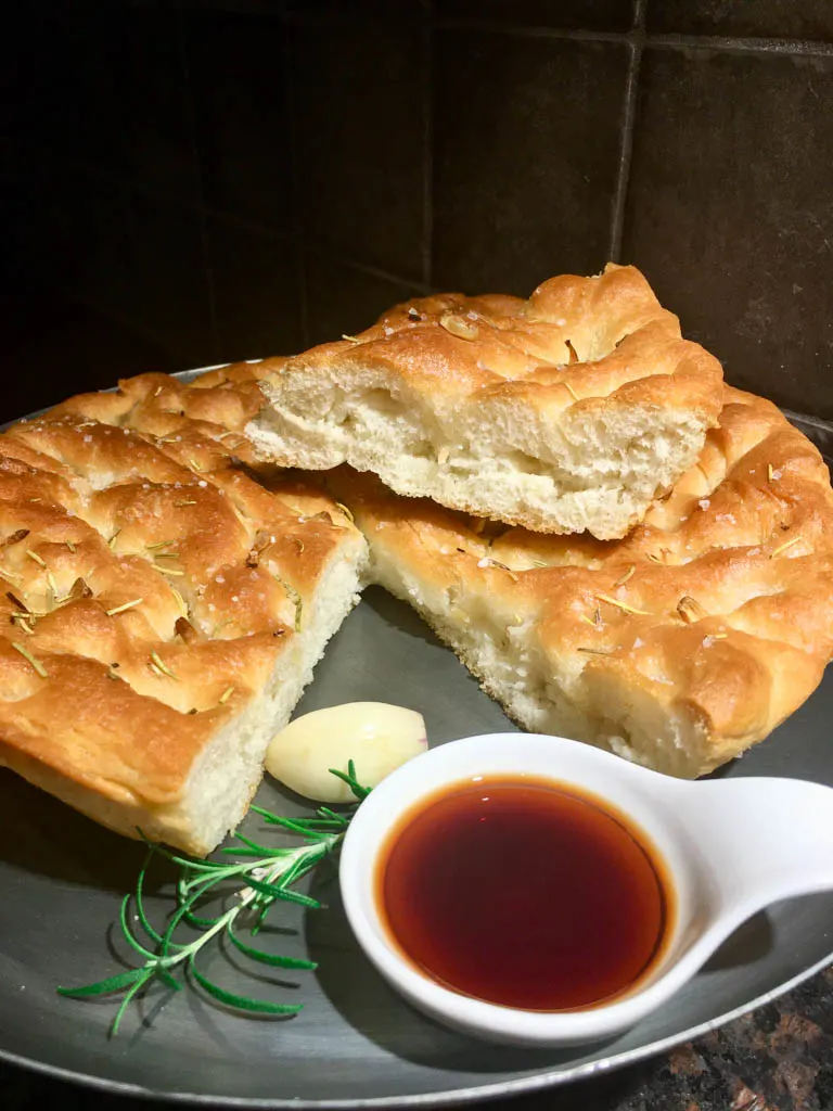 Focaccia Bread on a plate