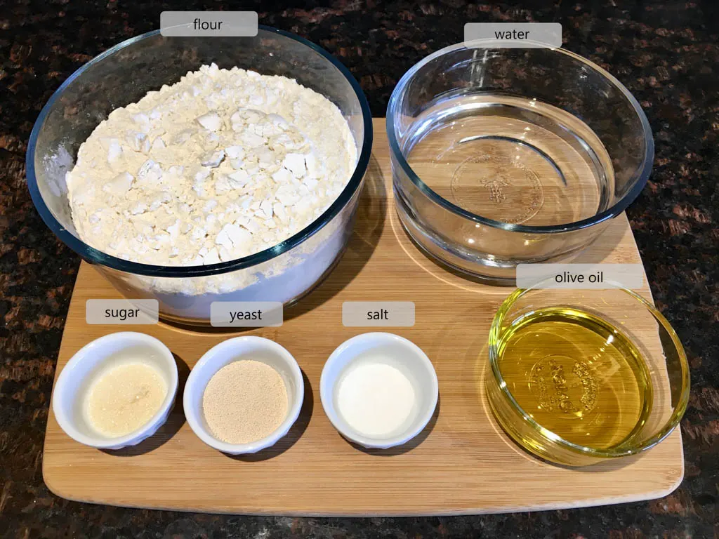 ingredients to make focaccia