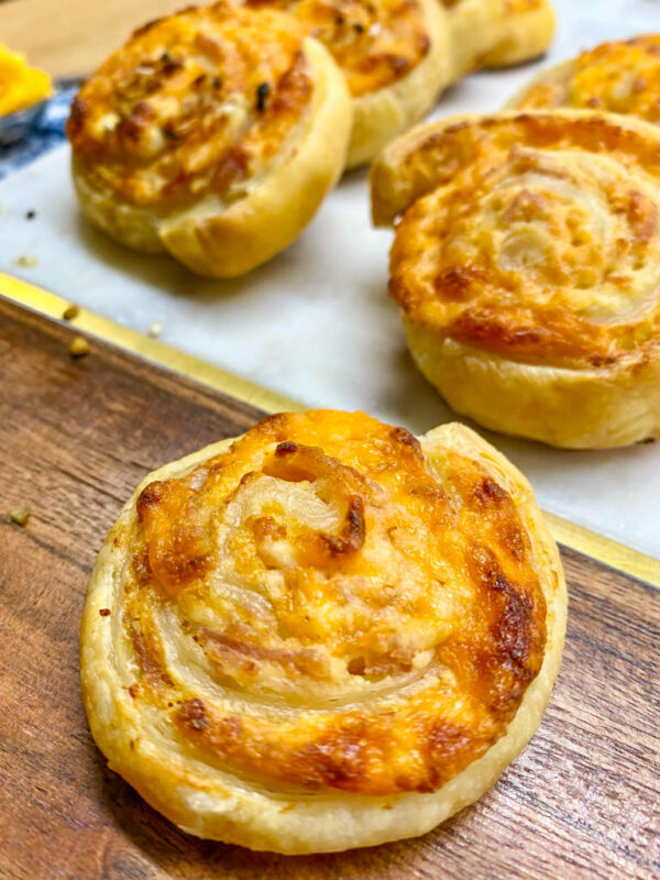 Ham and Cheese Pinwheels Quick Appetizer fed by sab