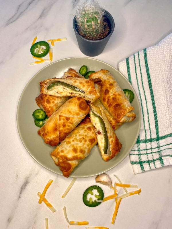 Jalapeno Popper Egg Rolls Easy Appetizer fed by sab