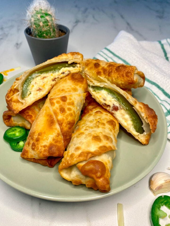 Jalapeno Popper Egg Rolls Easy Appetizer fed by sab