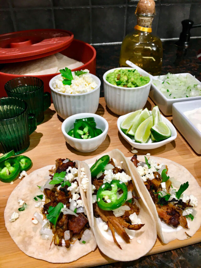 The Best Ever Crispy Pork Carnitas Tacos fed by sab