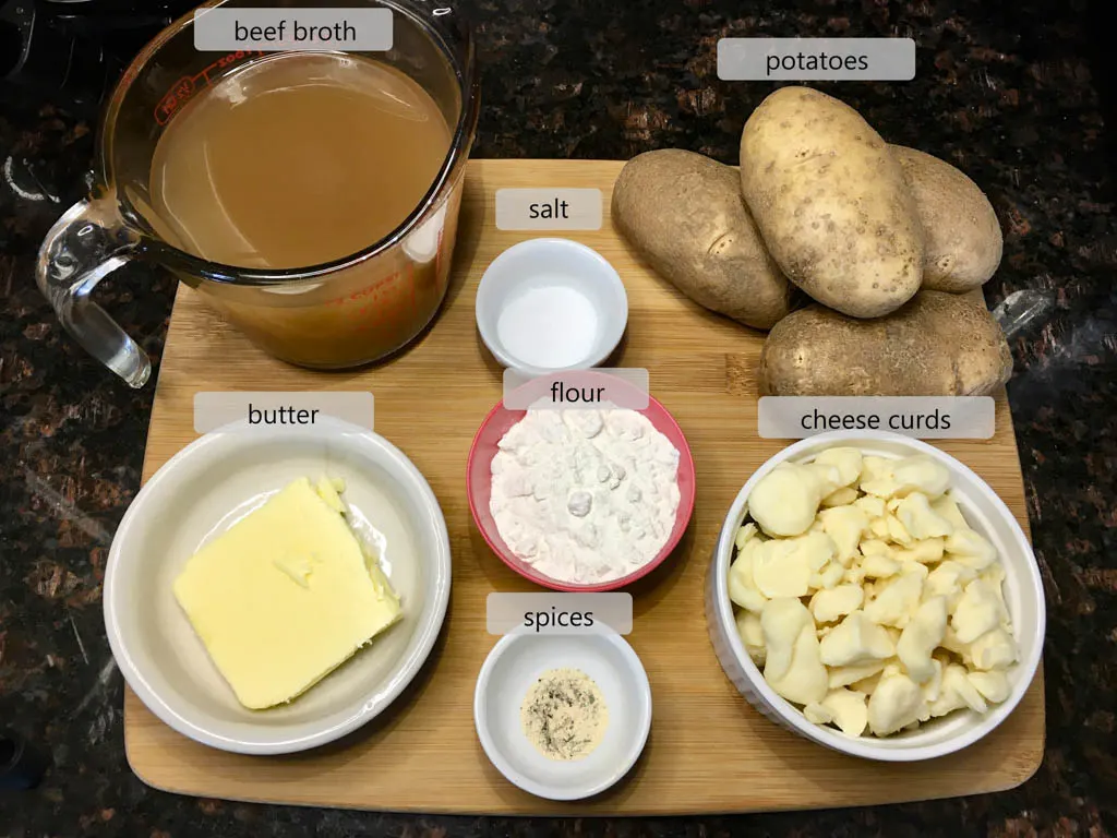 ingredients to make poutine