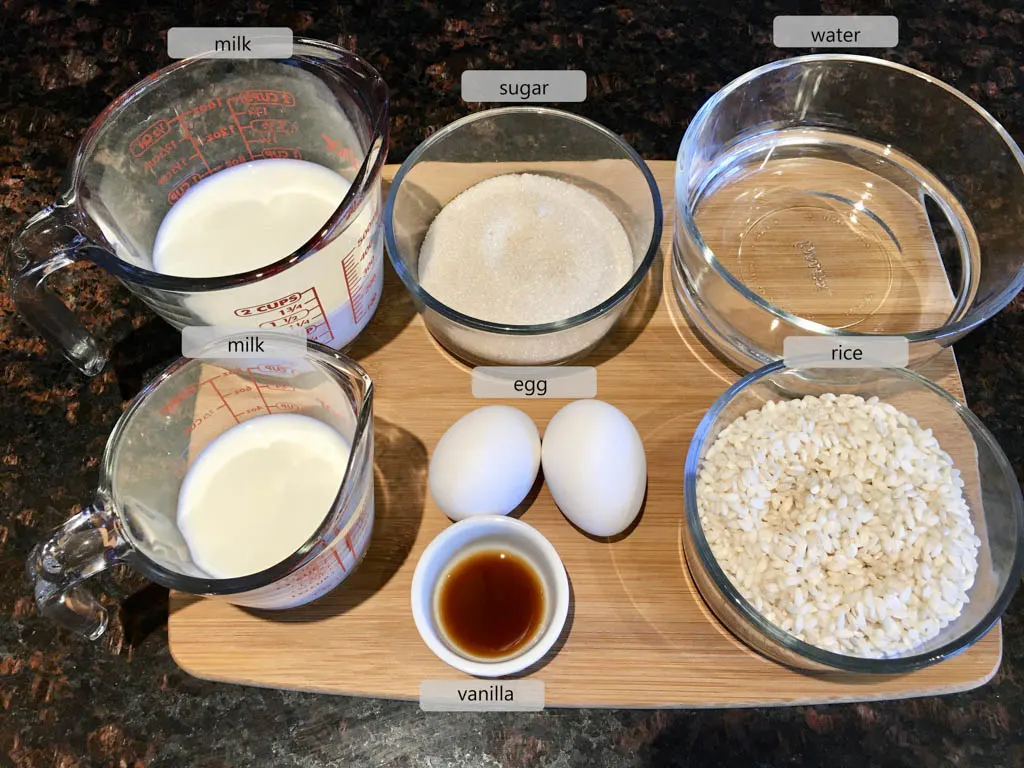 ingredients to make instant pot rice pudding