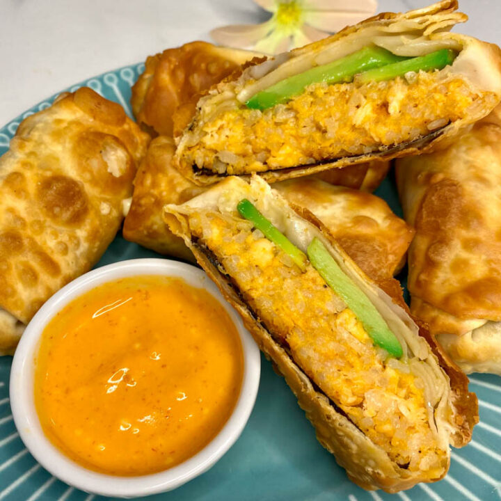 Spicy Salmon Egg Rolls Easy Sushi Swap fed by sab