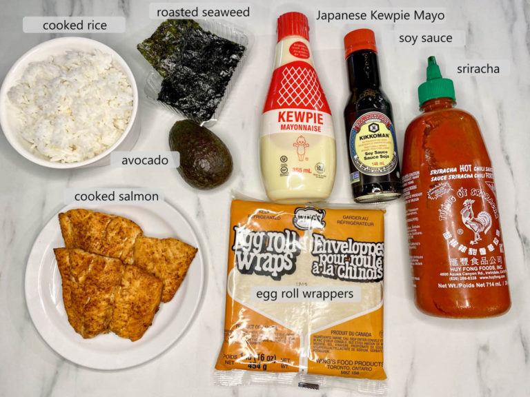 Spicy Salmon Egg Rolls Easy Sushi Swap fed by sab