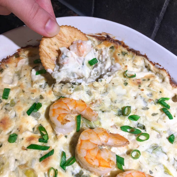 Shrimp Artichoke Dip Easy Appetizer! fed by sab