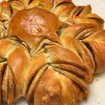 star bread cinnamon on a serving platter