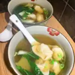 bowls of wonton soup