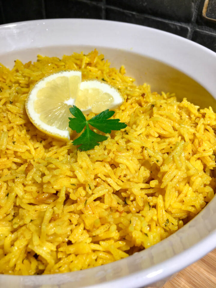 Sped Yellow Rice Yellow Rice - Easy Side Dish! - fed by sab