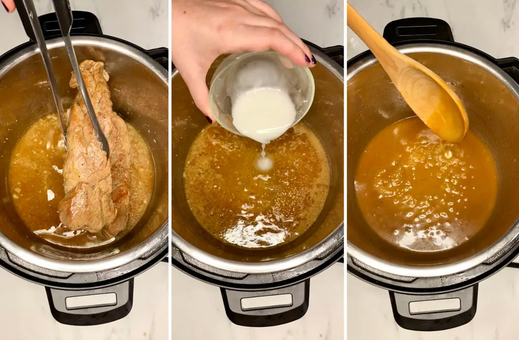 steps for making instant pot honey garlic pork tenderloin