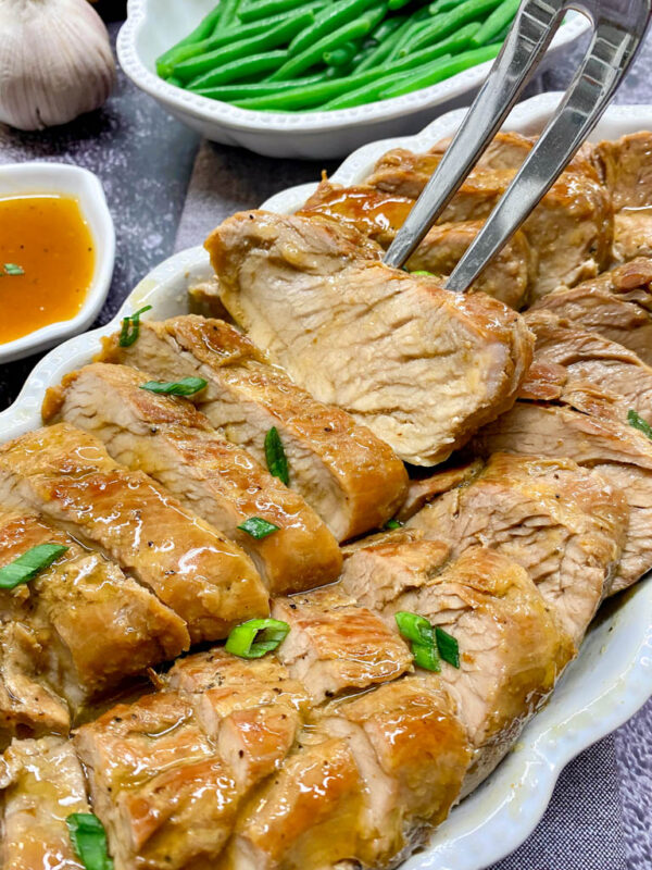 Honey Garlic Pork Tenderloin Instant Pot Easy Dinner fed by sab