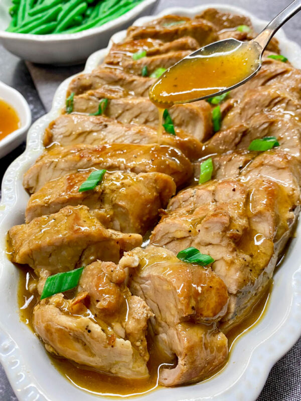 Honey Garlic Pork Tenderloin Instant Pot Easy Dinner fed by sab
