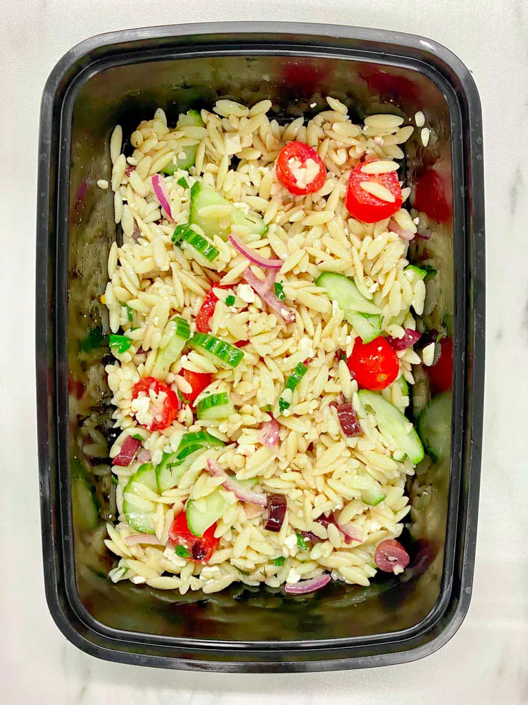 Mediterranean Orzo Salad Recipe Meal Prep