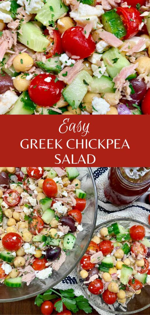 Greek Chickpea Salad with Tuna fed by sab