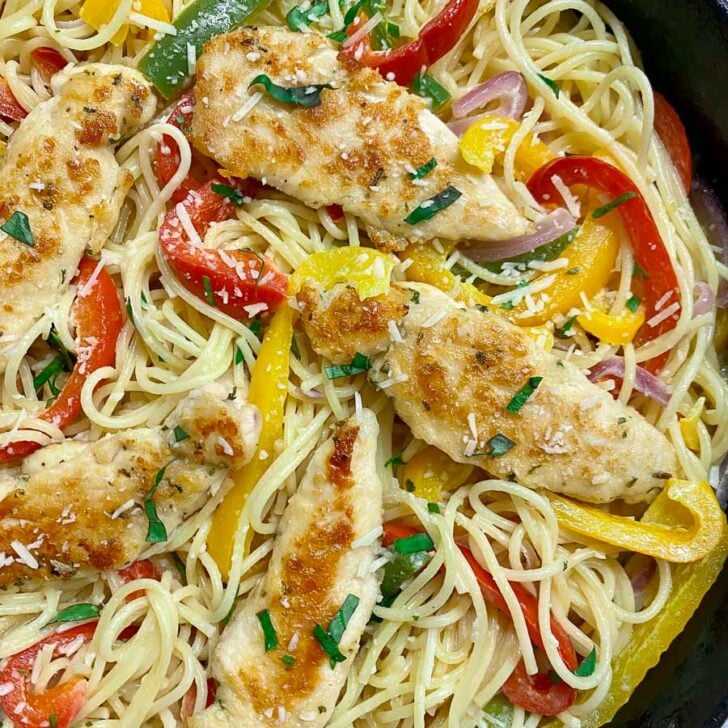 Olive Garden Chicken Scampi fed by sab