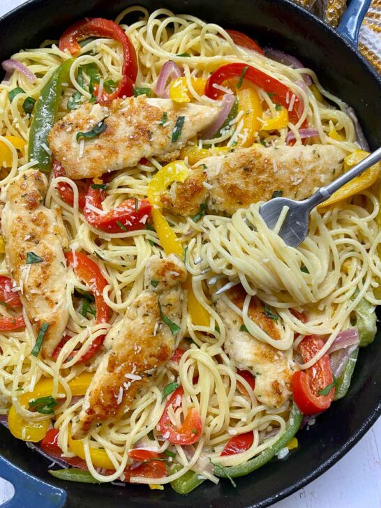 Olive Garden Chicken Scampi fed by sab