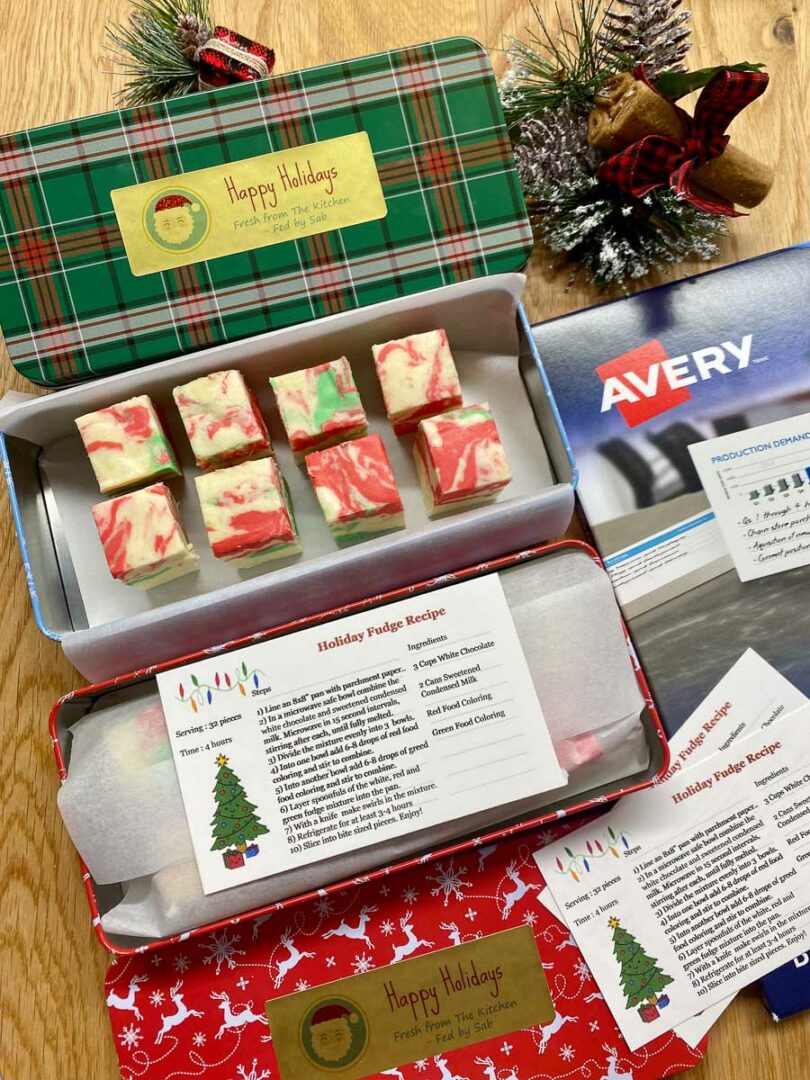 Holiday Fudge Gift Boxes fed by sab