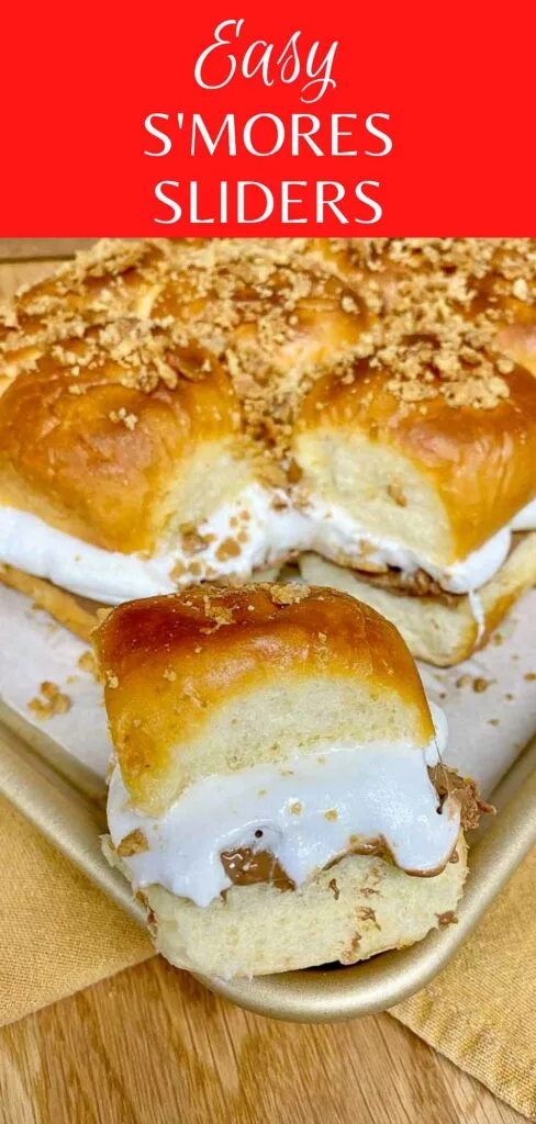 s'mores sliders on a sheet pan