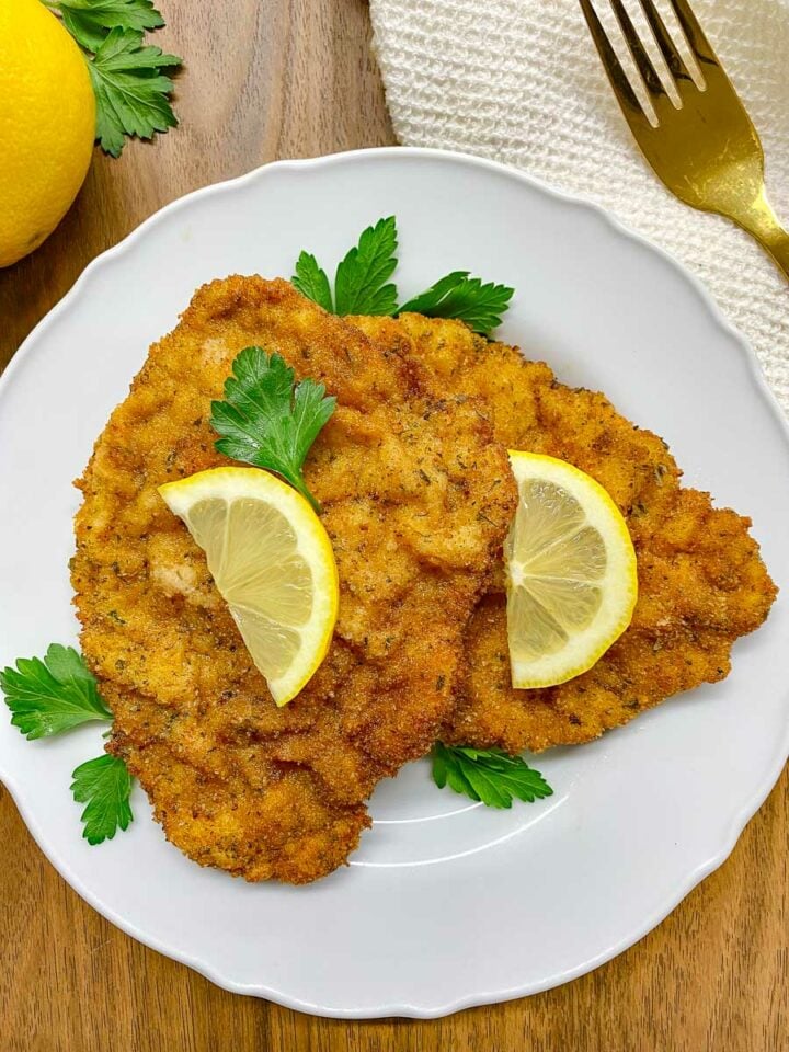 German Pork Schnitzel fed by sab