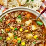 bowl of hamburger soup