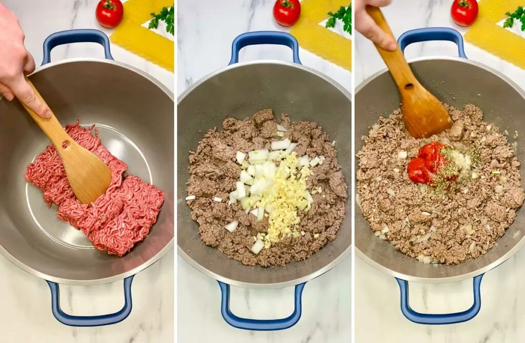 steps for making lasagna soup
