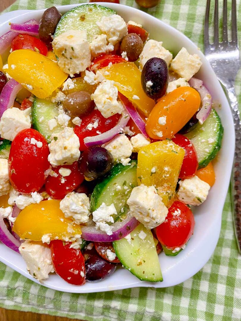 Greek Salad (Horiatiki) fed by sab