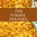 funeral potatoes in a serving platter