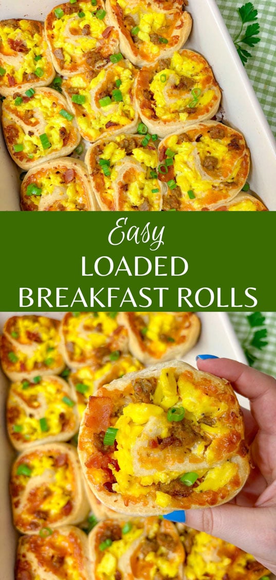 baking tray filled with breakfast rolls