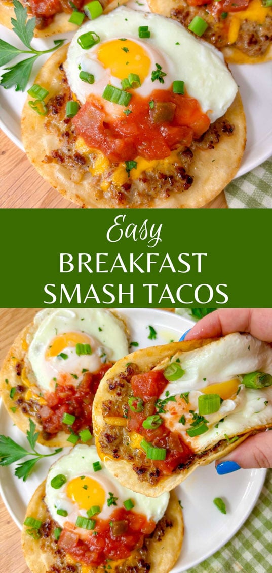 a designed Pinterest image with the recipe name and two photos of the recipe